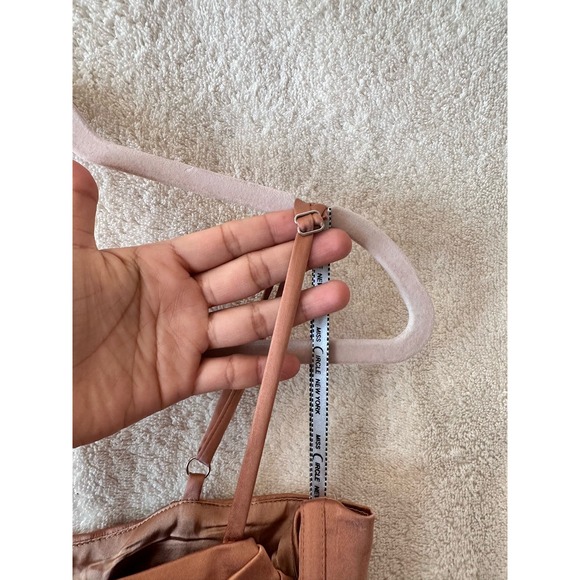 Miss Circle Brigid Coffee Satin Corset Dress Size XL - Picture 13 of 16